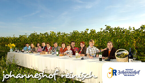 reinisch family table in vineyards